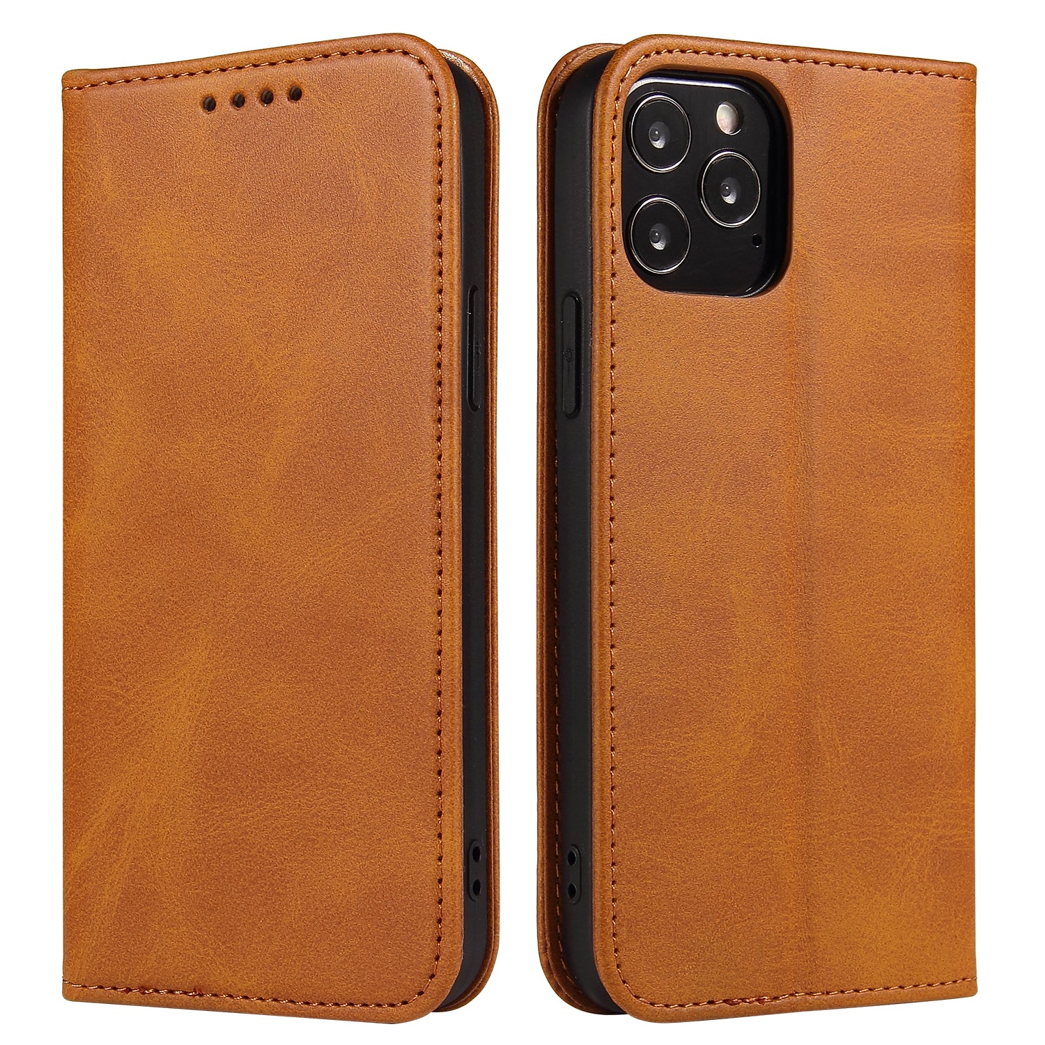 Calf Texture Leather Cover for iPhone 12 Pro Max 6.7 inch Magnetic Stand Phone Case Wallet Calf Texture Leather Cover for iPhone 12 Pro Max 6.7 inch Magnetic Stand Phone Case Wallet